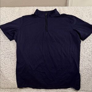 Dover Saddlery Navy blue riding shirt - Youth Large